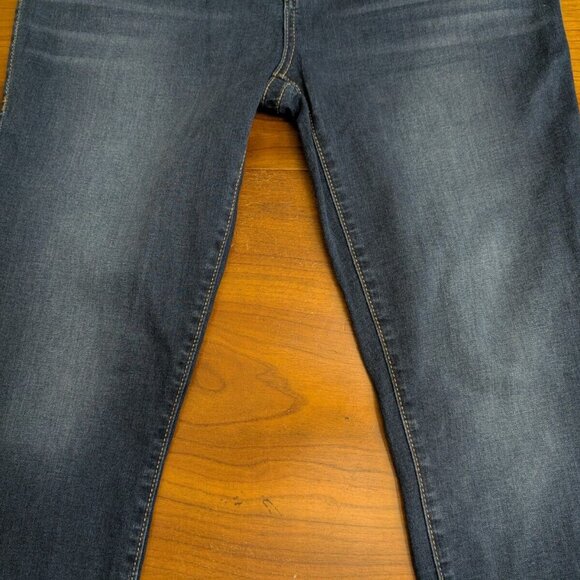 True Religion Jeans 32x28 Womens Blue Halle Mid Rise Super Skinny Dark Stretch - Picture 4 of 14